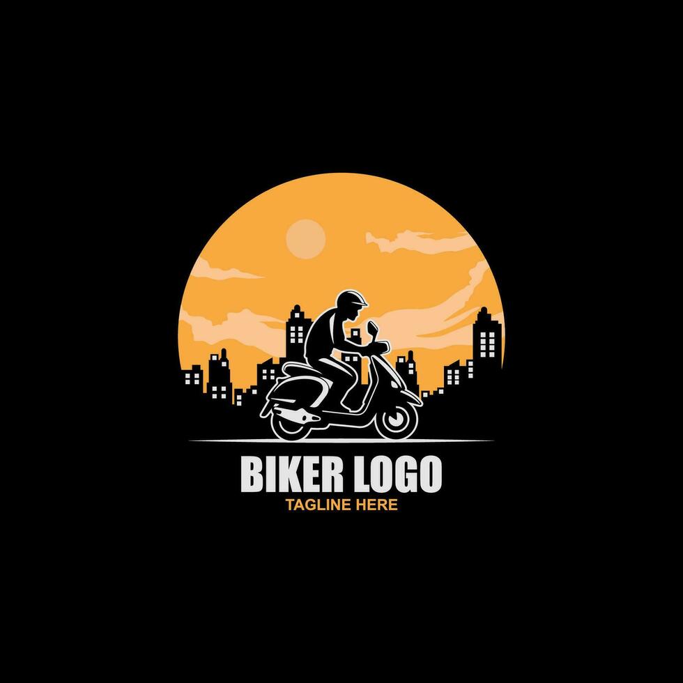 Scooter Retro Logo template vector