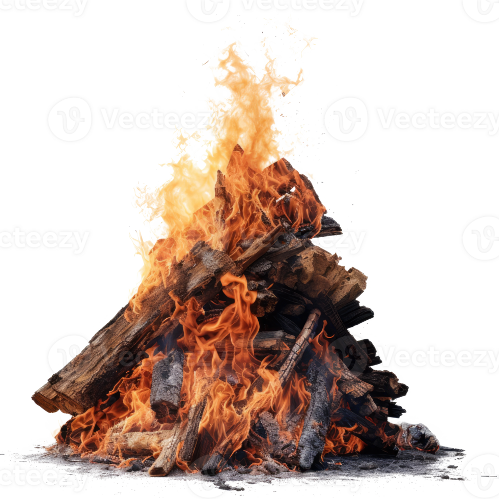 Bonfire big cutout, AI Generative png