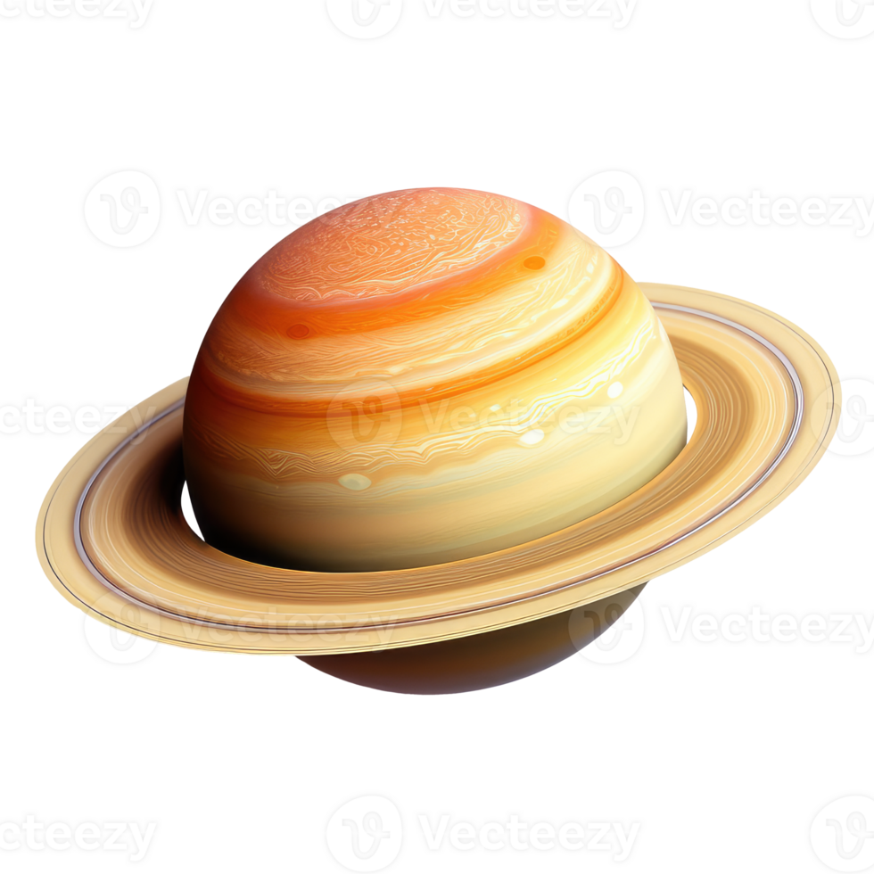 Saturn Planet cutout, AI Generative png
