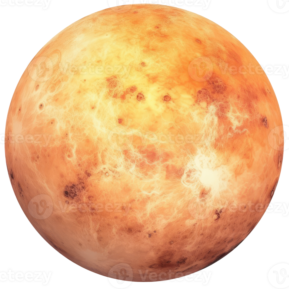 Venus Planet Schnitt aus, ai generativ png