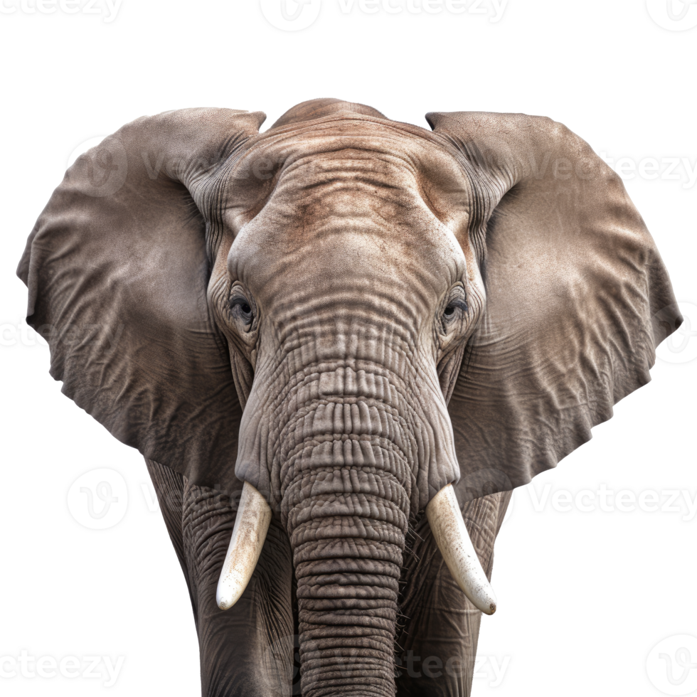 Elephant Face Shot, AI Generative 33356497 PNG
