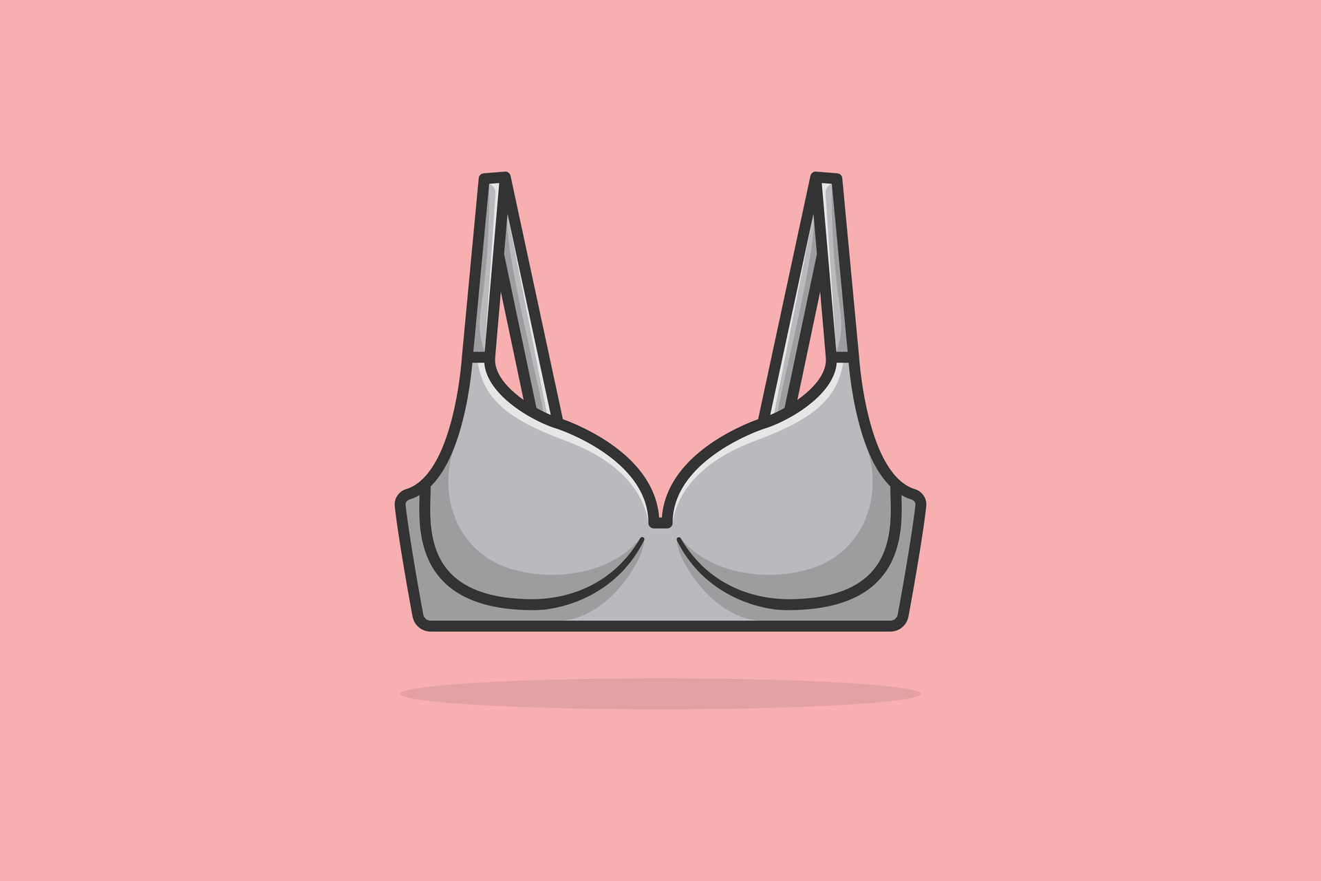 Vibrant Asymmetric Gym Bra For Women And Girls Wear vector illustration.  Sports and fashion objects icon concept. Girls underwear bra vector design  with shadow. 33357012 Vector Art at Vecteezy