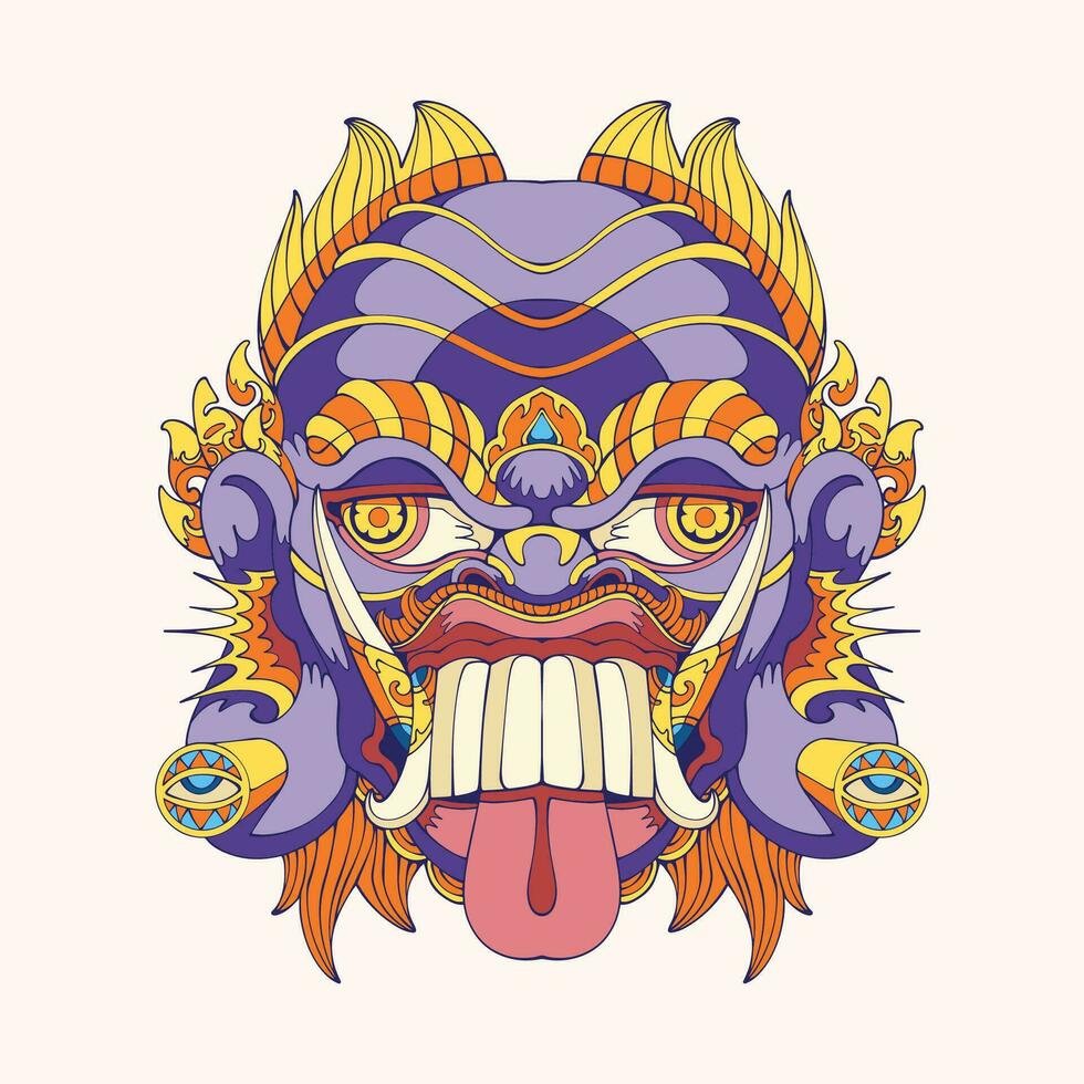 Design barong dance vector
