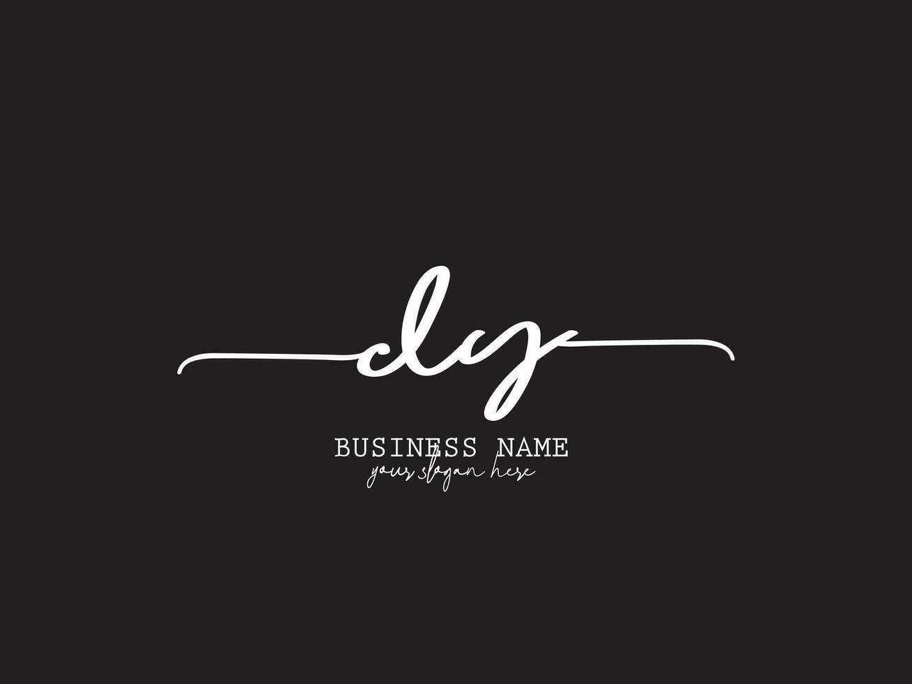 Signature Luxury DY Logo Icon Vector Image Design