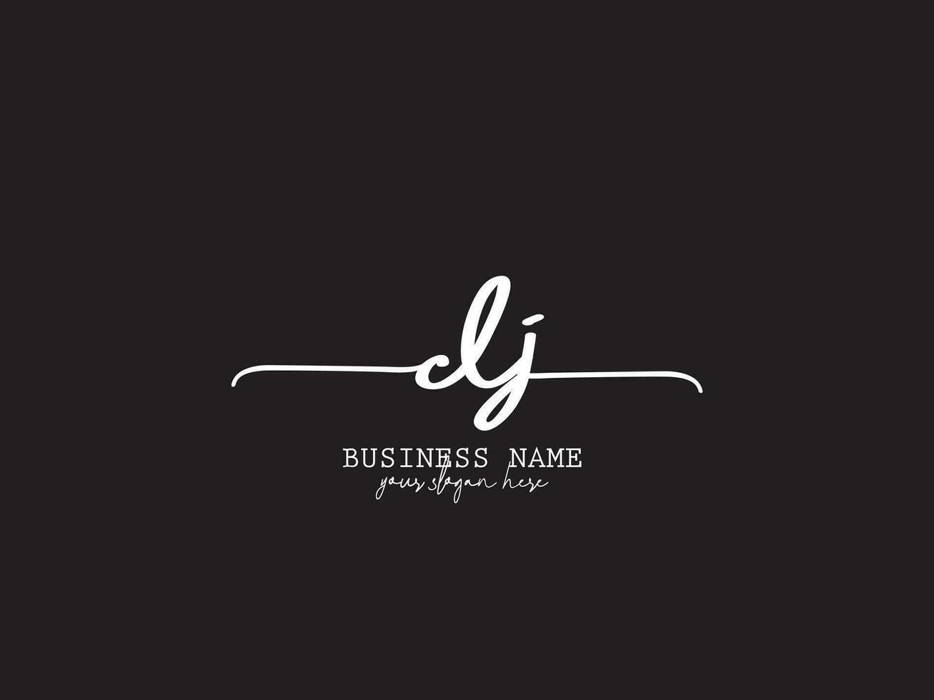 Signature Luxury DJ Logo Icon Vector Image Design