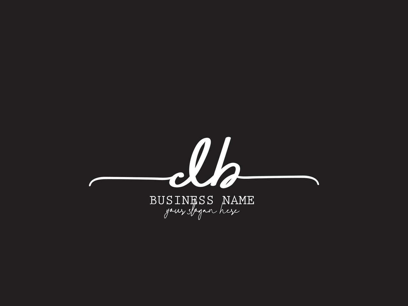 Signature Luxury DB Logo Icon Vector Image Design