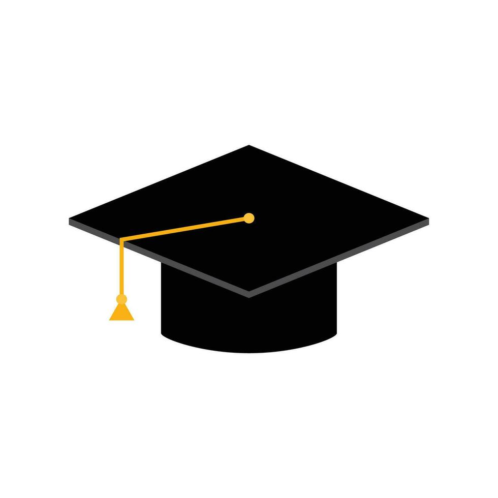 graduación gorra aislado. vector graduación sombrero, educación tapas ilustración