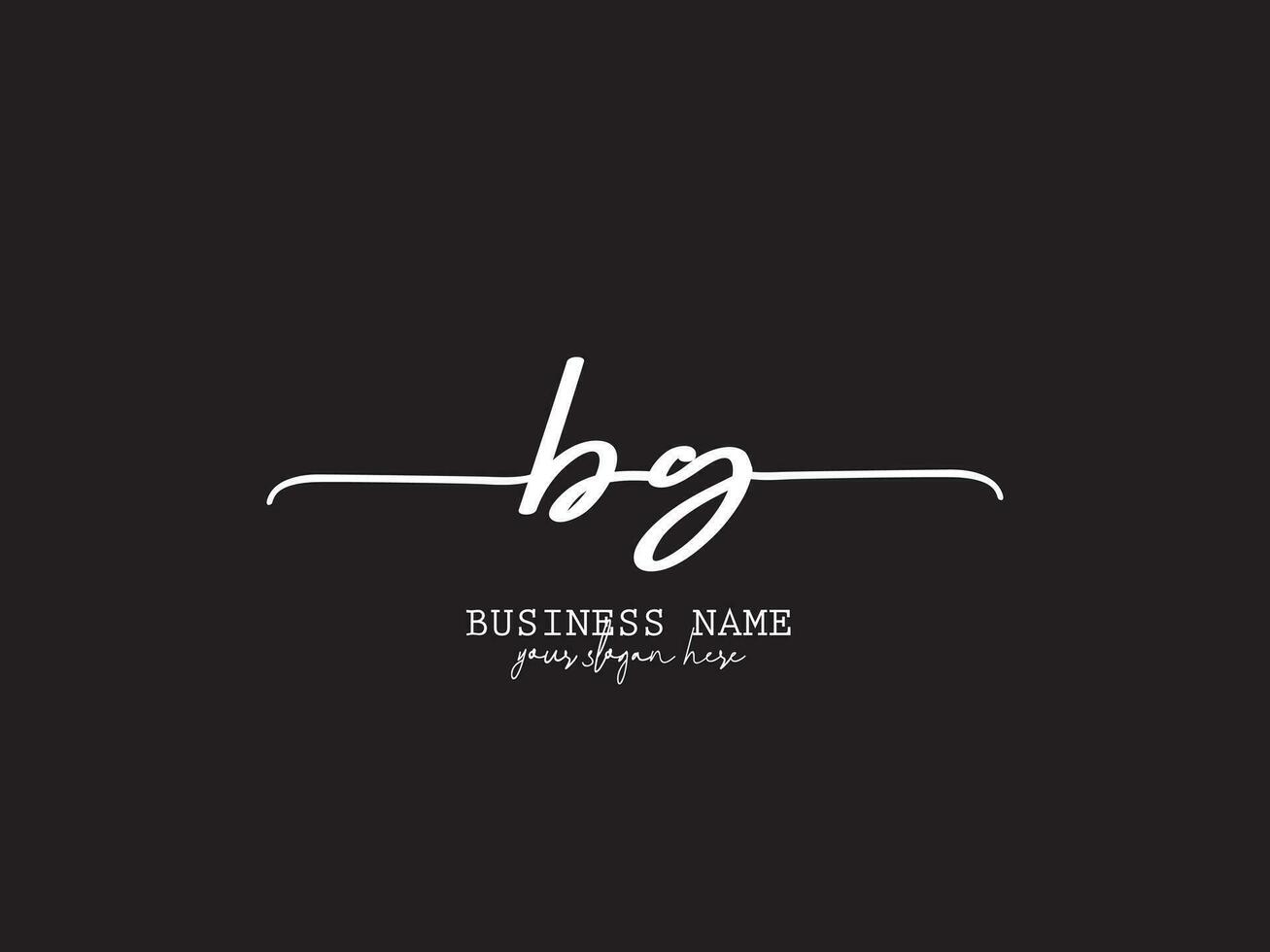 floral bg firma logo, inicial letra bg logo icono y marca vector