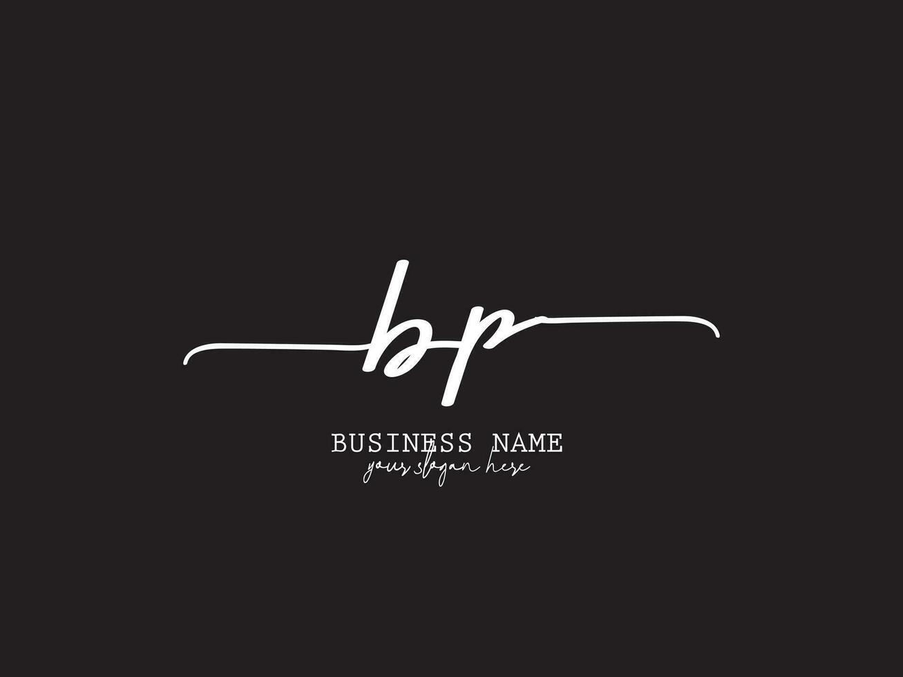 floral bp firma logo, inicial letra bp logo icono y marca vector