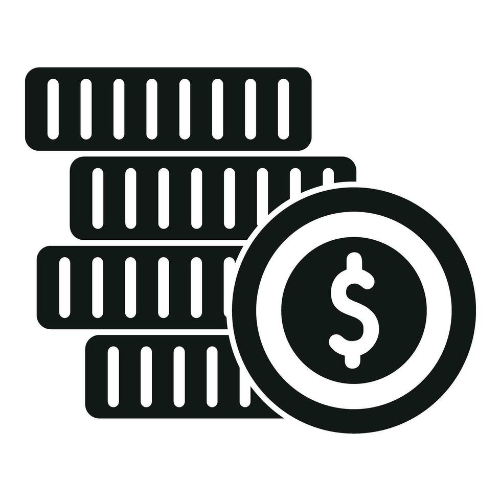 Coins icon simple vector. App credit wallet vector