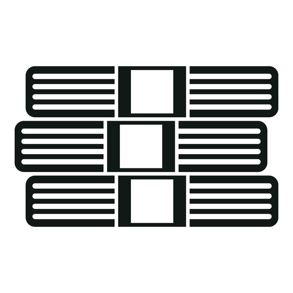 Bank cash money stack icon flat vector. Sign payment currency vector