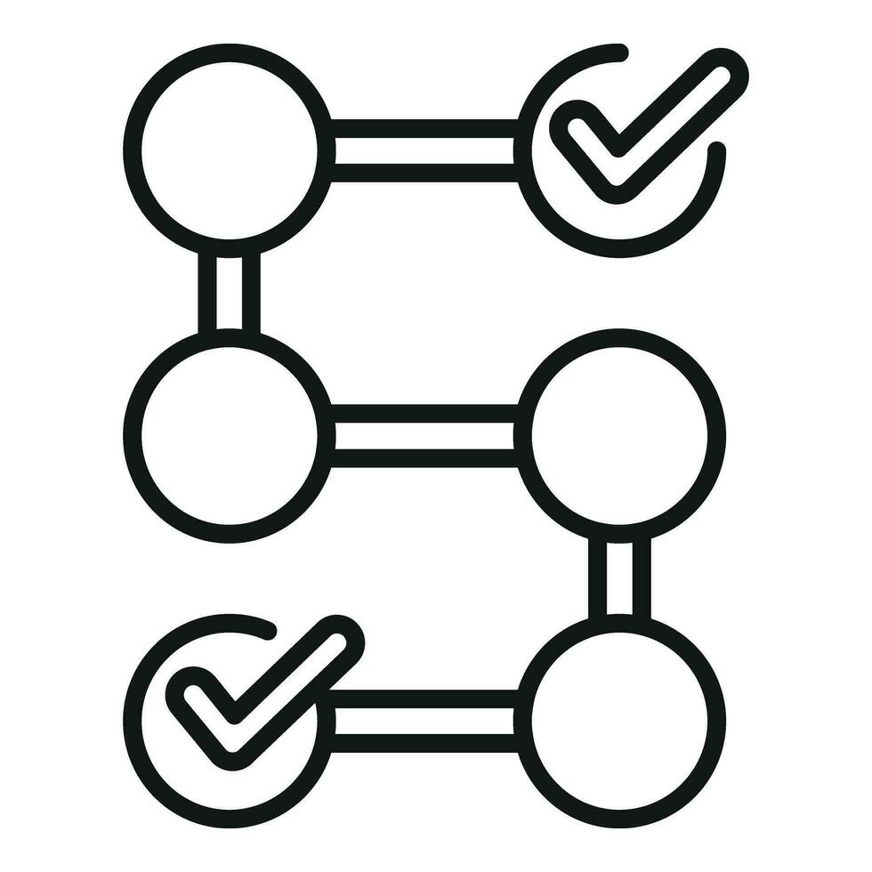 Realization to do list icon outline vector. Vision business people vector