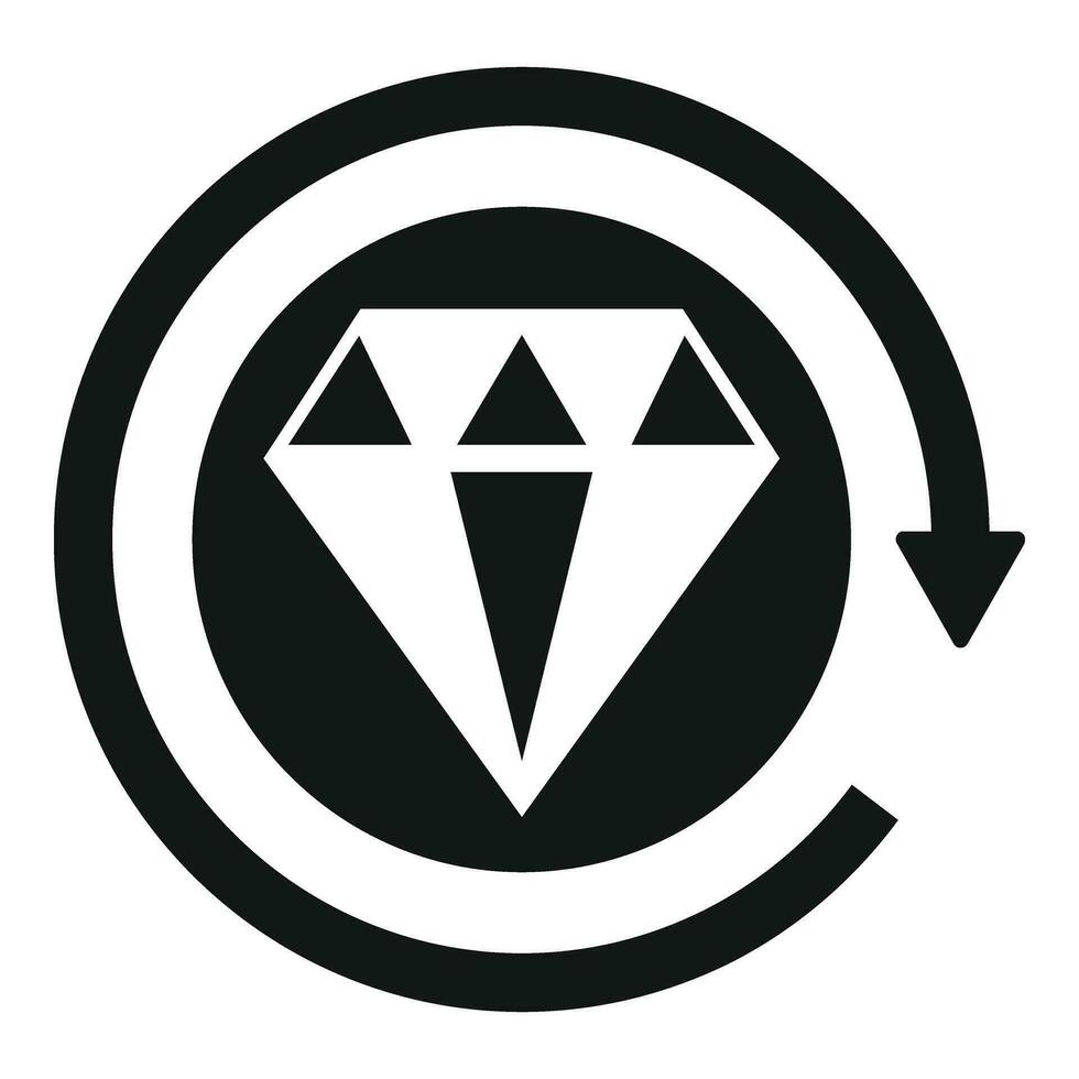 Realization best diamond level icon simple vector. Motivation people vector