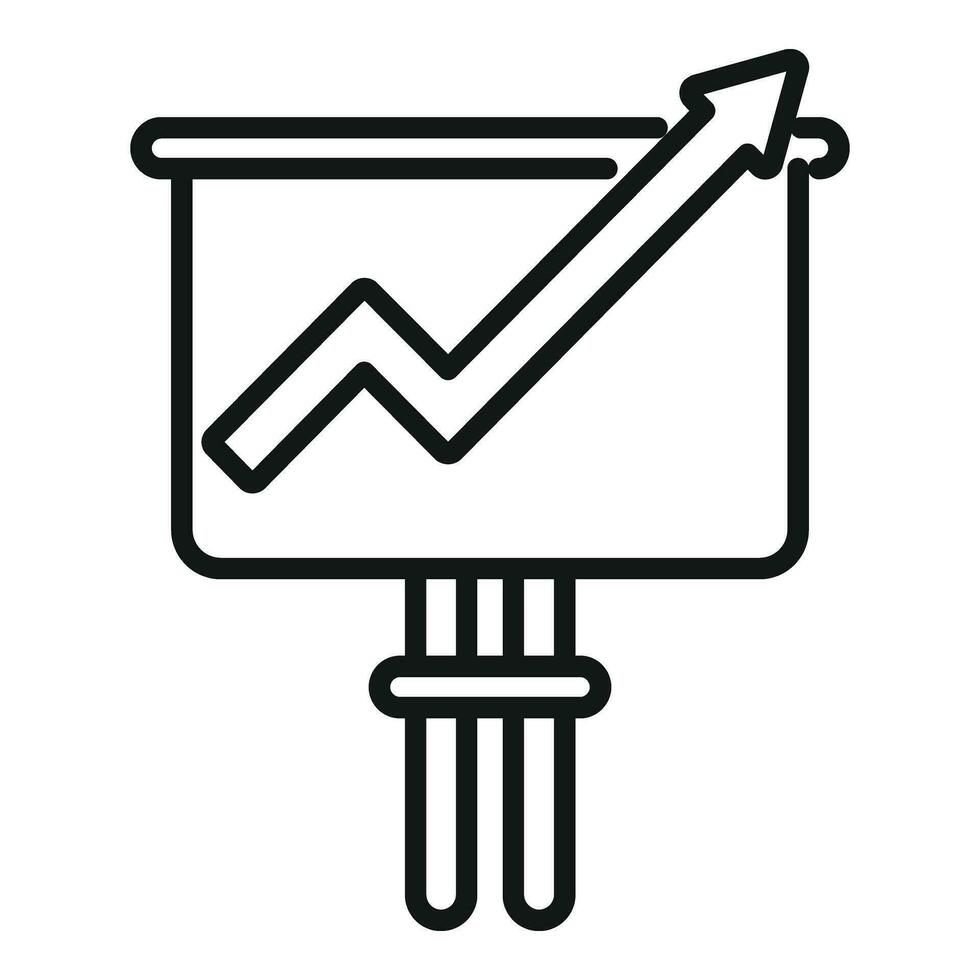 Realization graph chart icon outline vector. Challenge mentor work vector