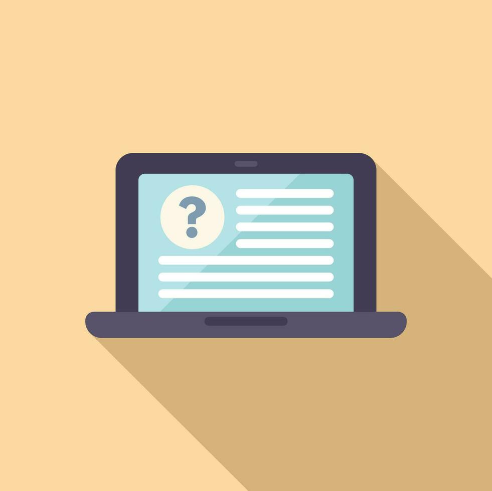 Anonymous laptop document icon flat vector. Mask person vector