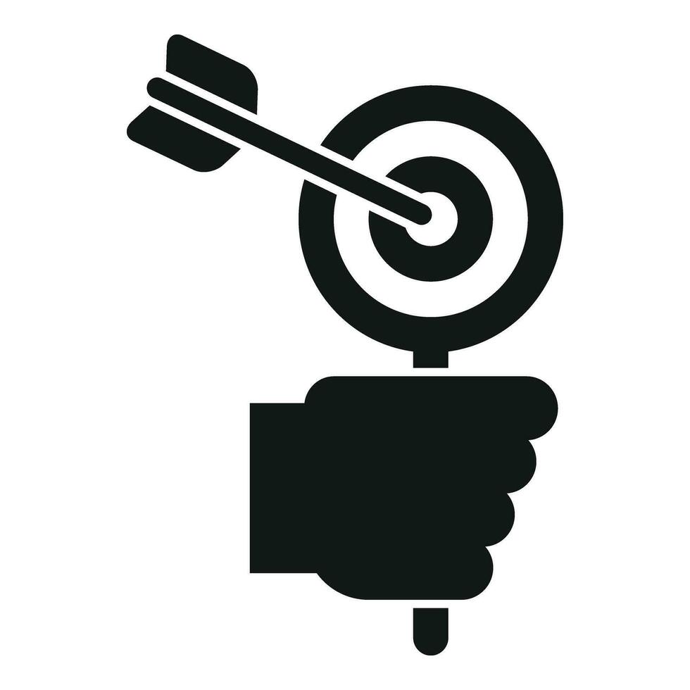 Take self target icon simple vector. Victory vision vector