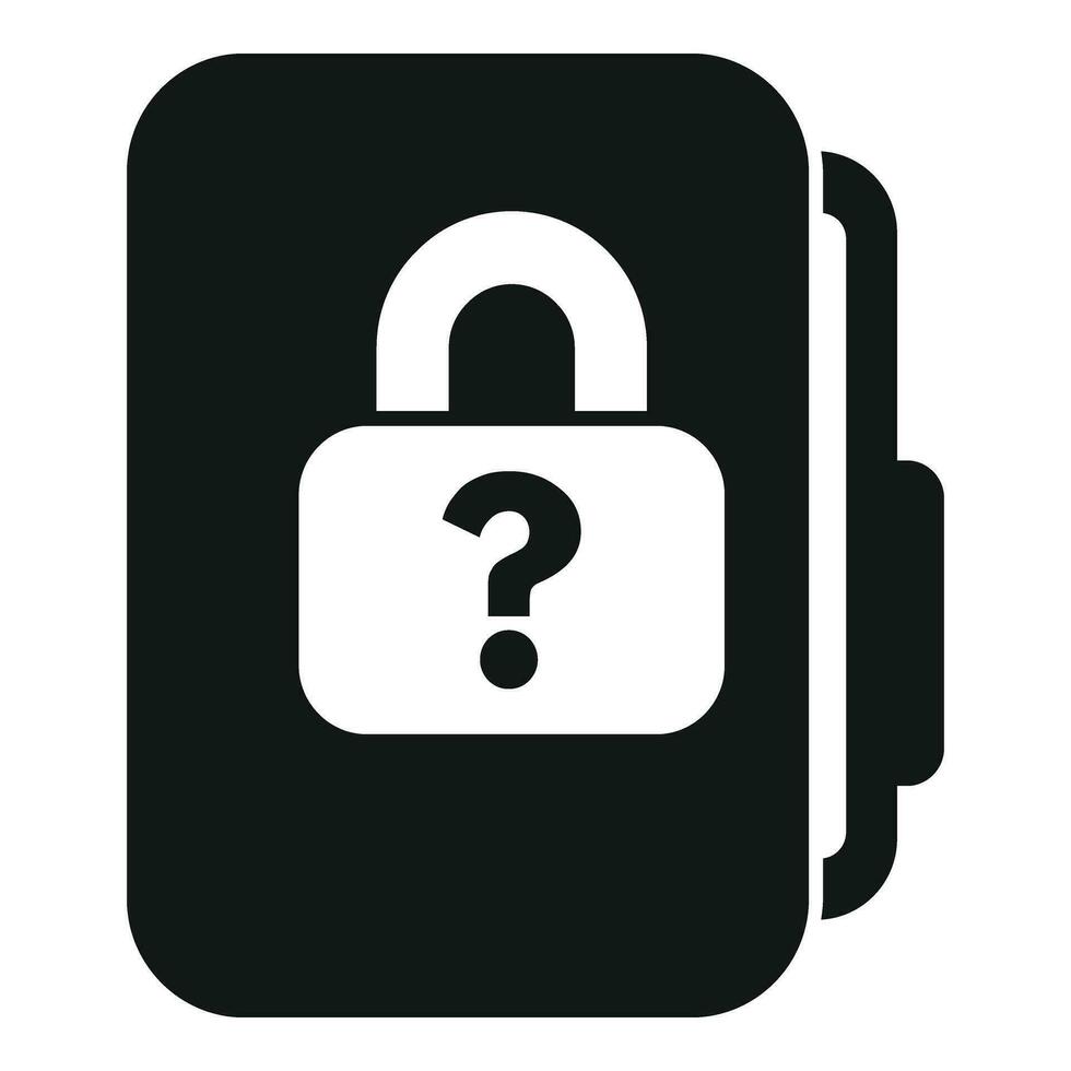 Lock incognito folder icon simple vector. Agent head vector