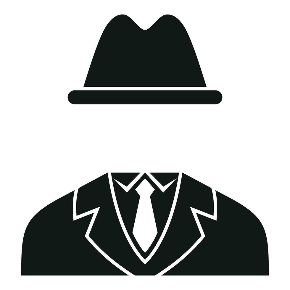 Anonymous office agent icon simple vector. Work family vector