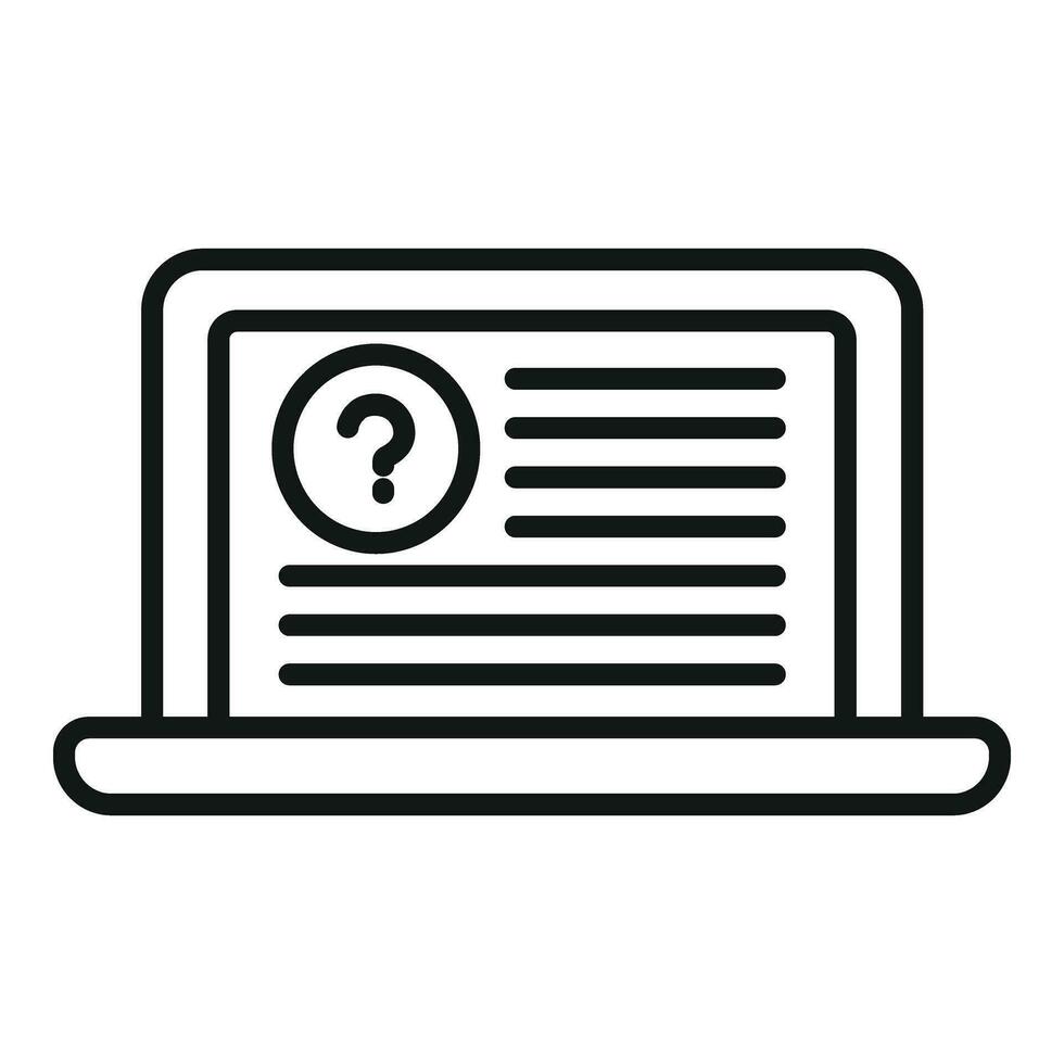 Anonymous laptop document icon outline vector. Mask person vector