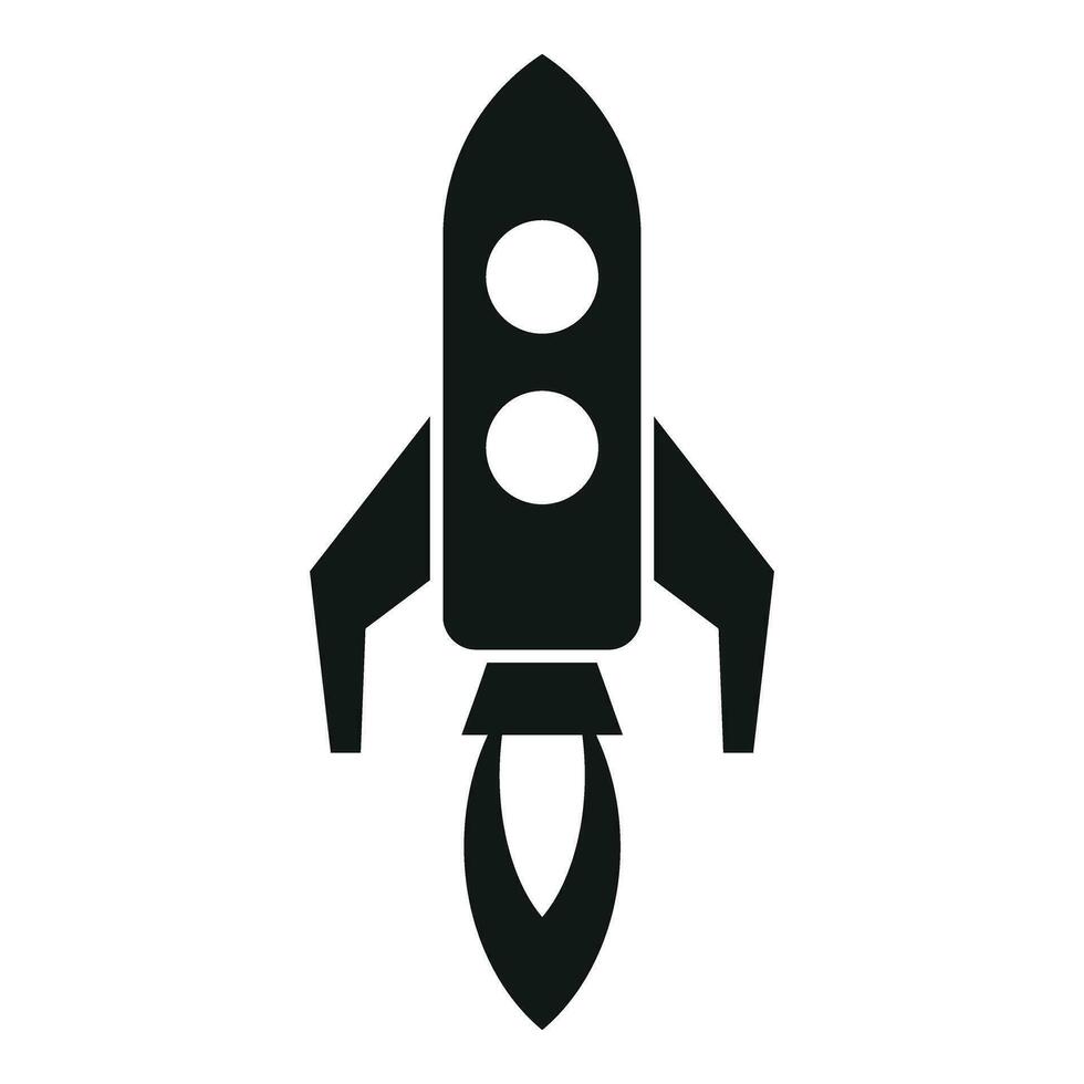 Startup rocket business icon simple vector. Leader vision vector