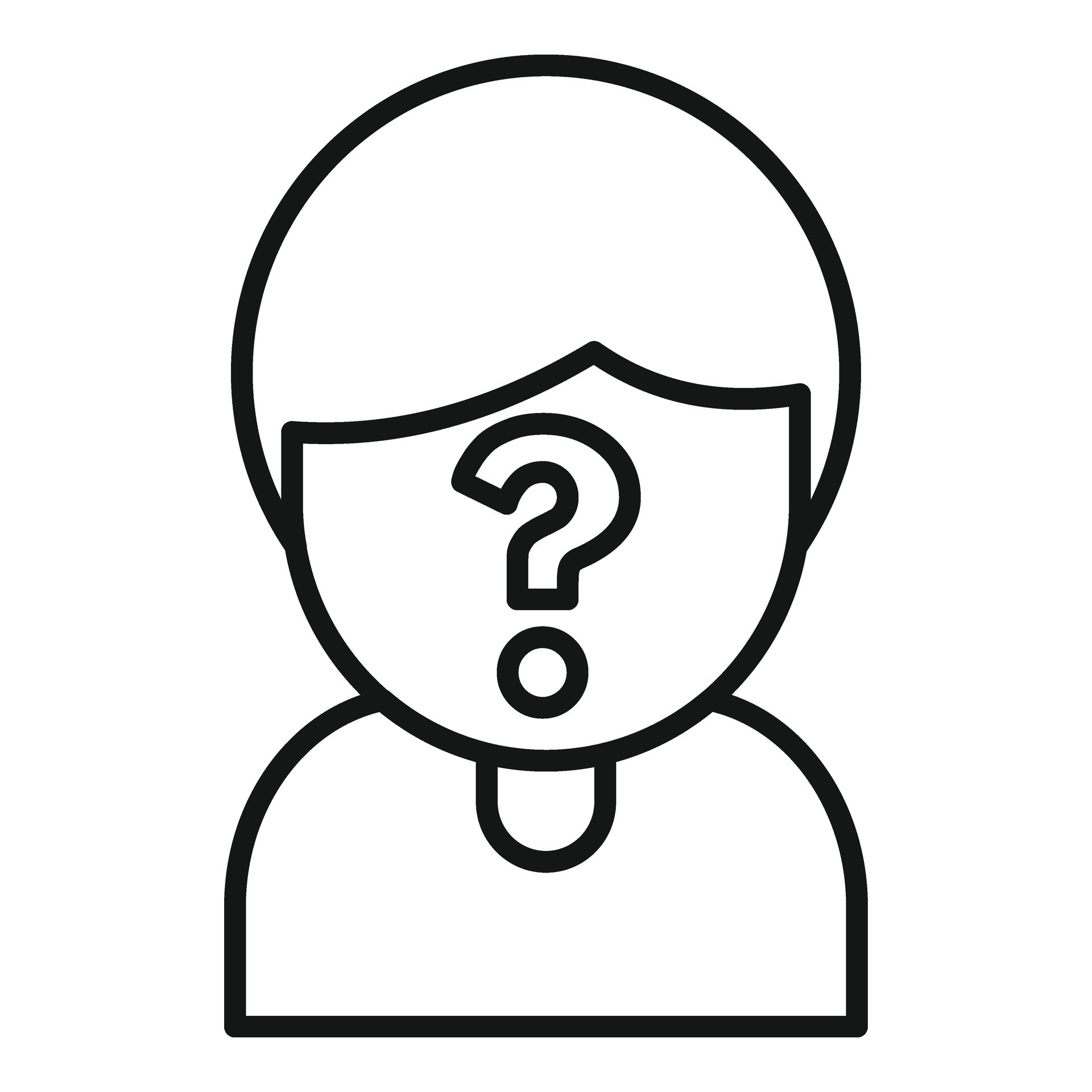 Face work hidden icon outline vector. Customer job 33358173 Vector Art