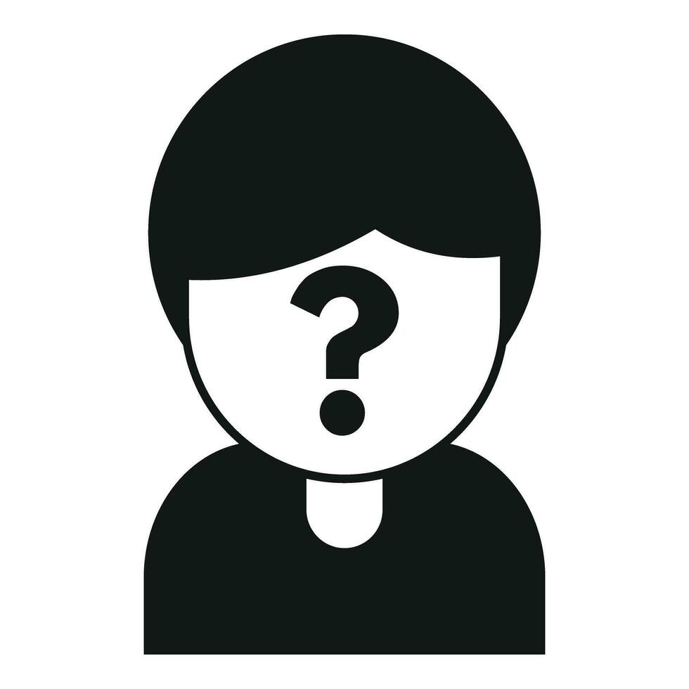 Face work hidden icon simple vector. Customer job vector