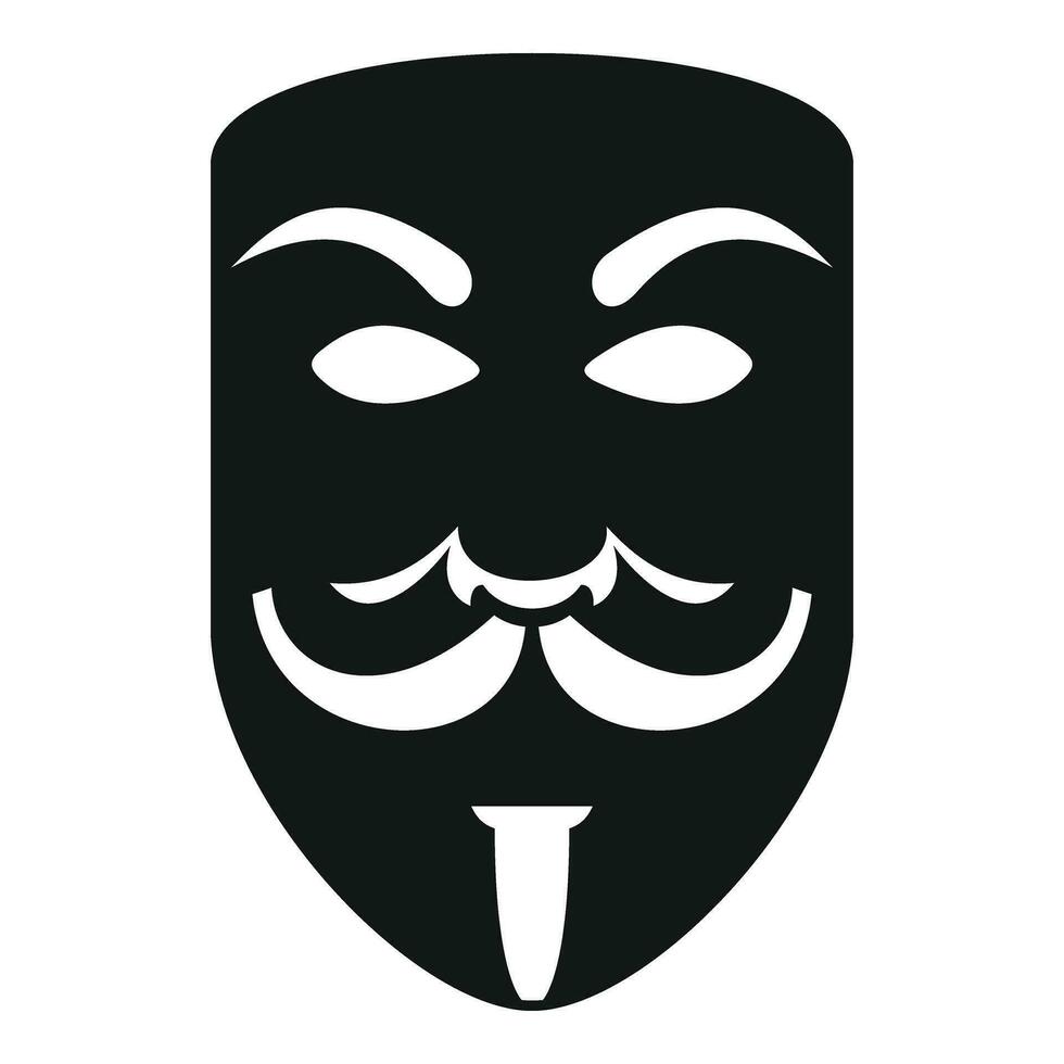 Anonymous mask icon simple vector. Avatar face vector