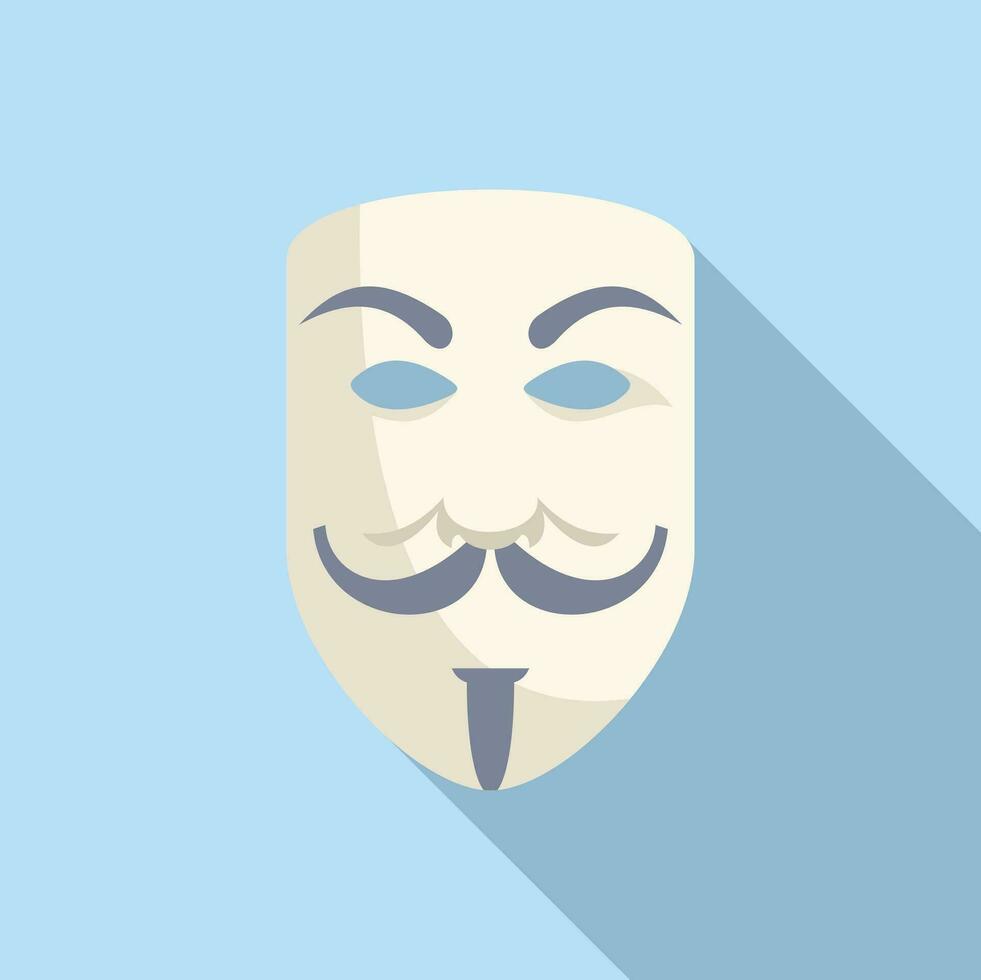 anónimo máscara icono plano vector. avatar cara vector