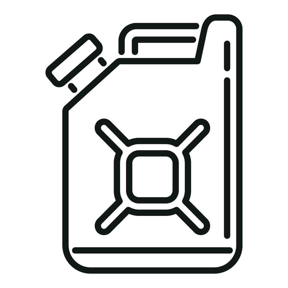 Metal kerosene canister icon outline vector. Camp handle pot vector