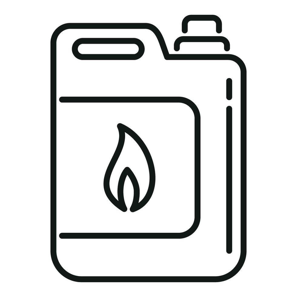 Kerosene canister icon outline vector. Fuel gasoline pot vector