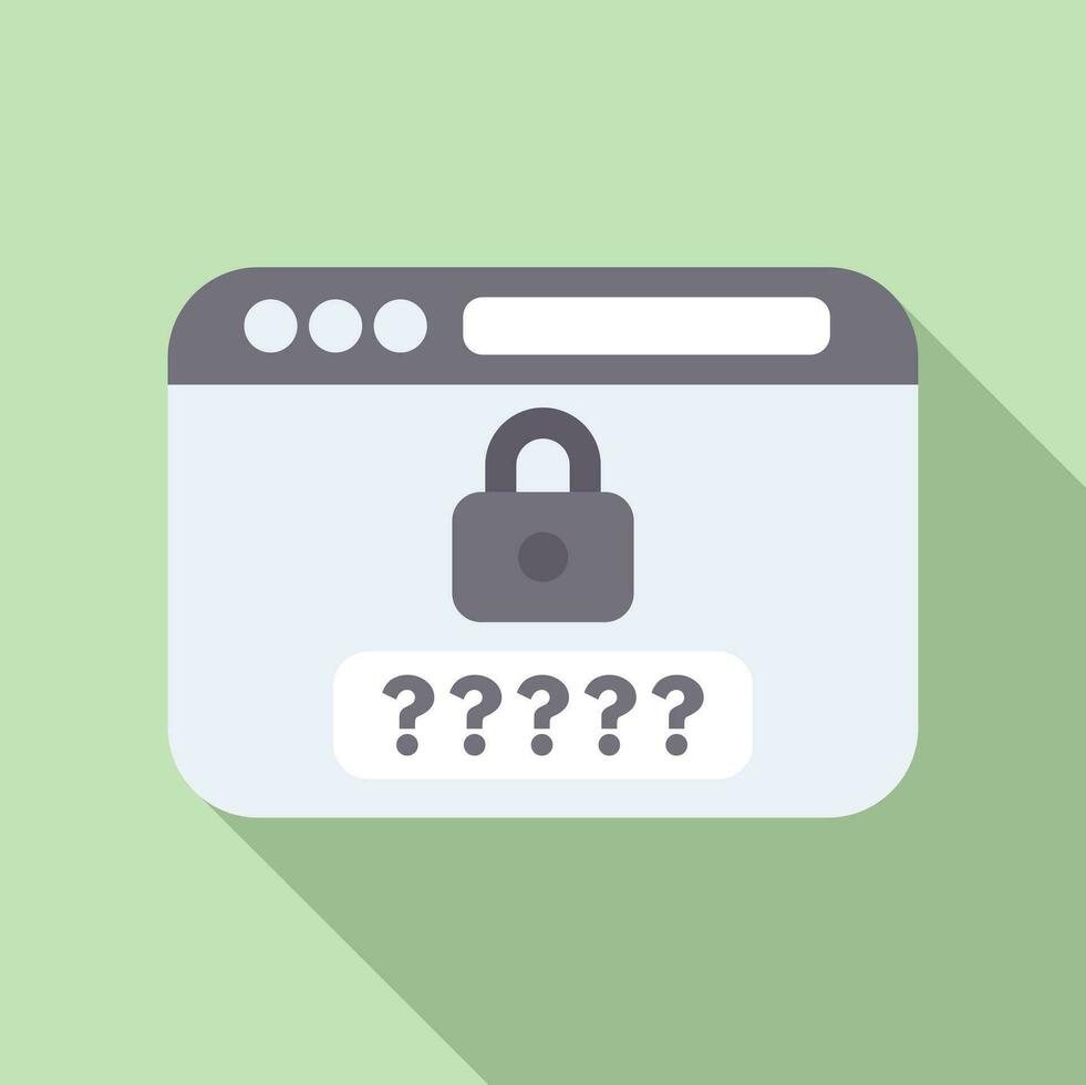 Anonymous web surfing page icon flat vector. Mark person vector