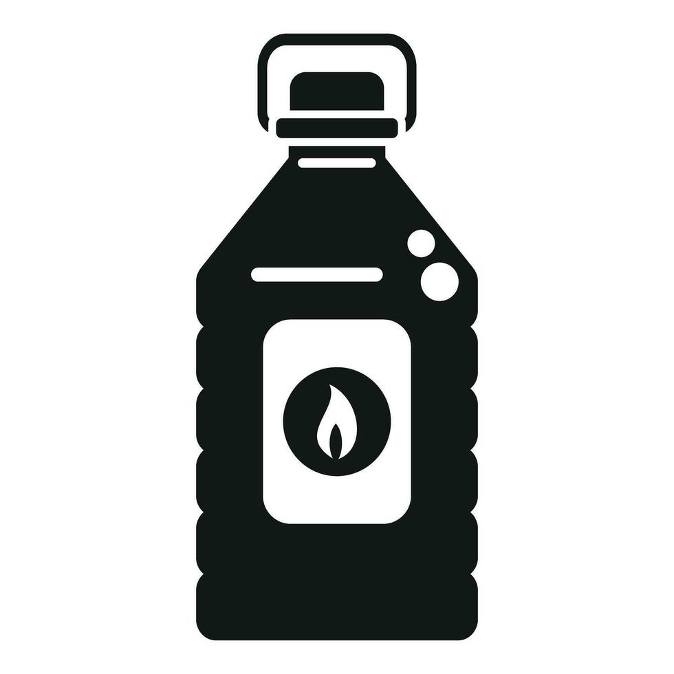 Kerosene plastic bottle icon simple vector. Handle gas drop vector