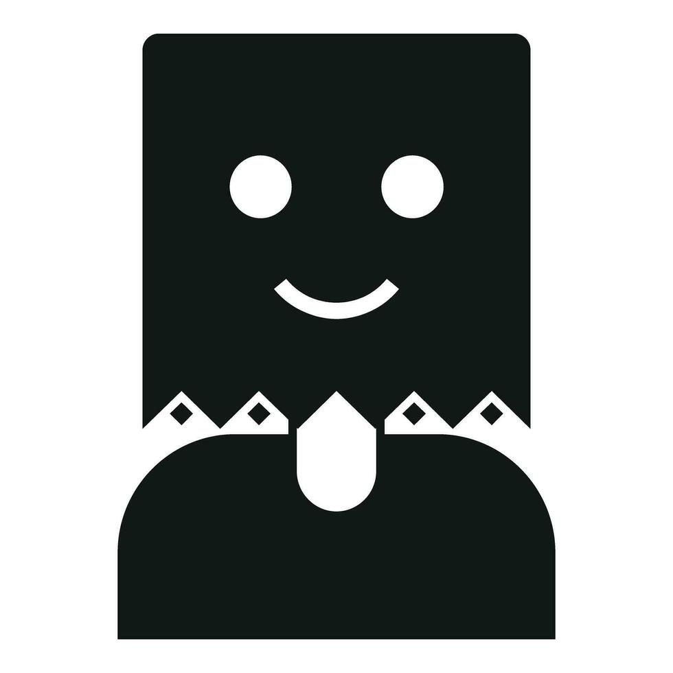 Anonymous packet face icon simple vector. Human customer job vector