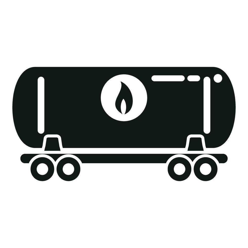 Wagon kerosene tank icon simple vector. Chemical container energy vector