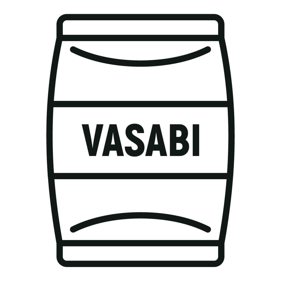 Wasabi package icon outline vector. Herb meal vector