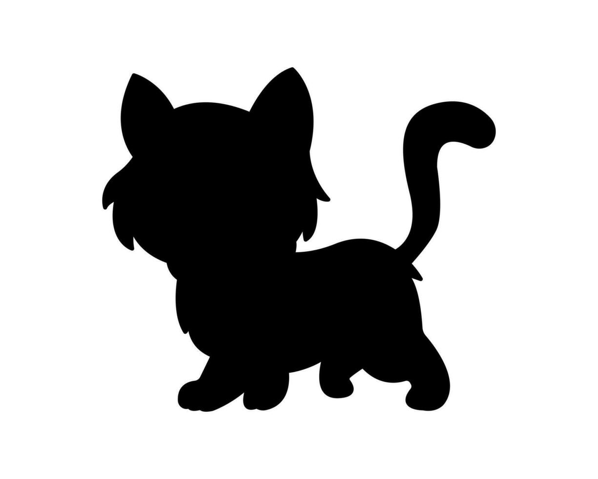 Cat silhouette icon illustration template for many purpose. Isolated on white background vector