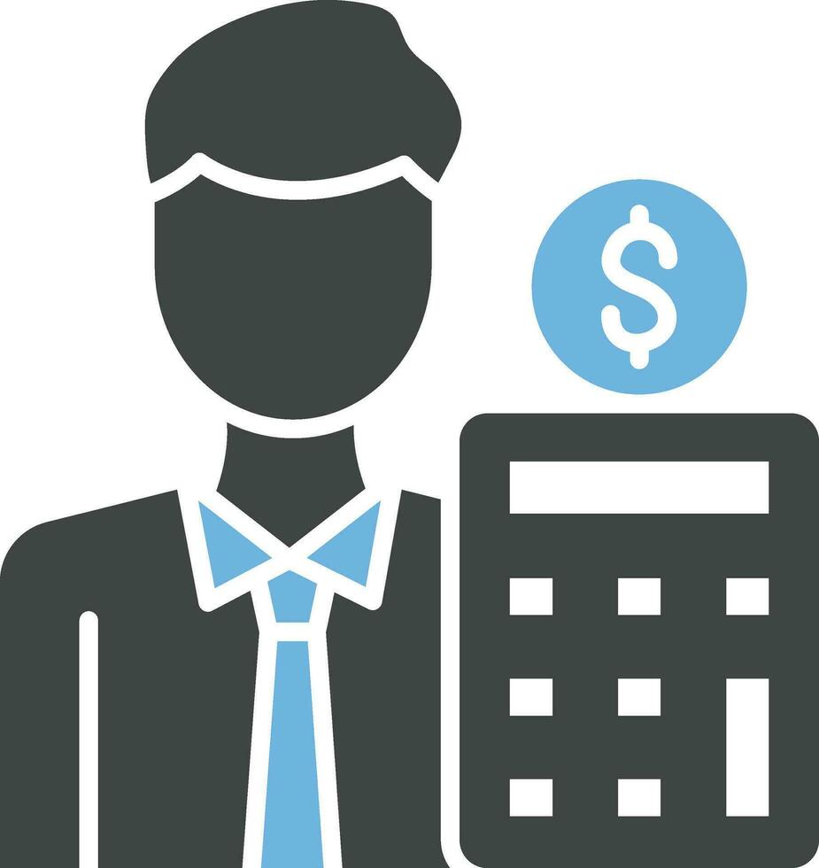 Accountant icon vector image. Suitable for mobile apps, web apps and print media.