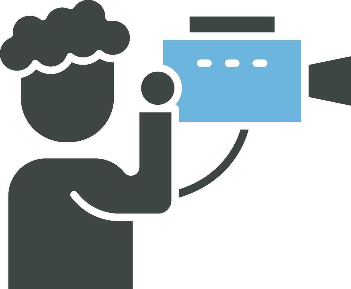 Camera Man icon vector image. Suitable for mobile apps, web apps and print media.