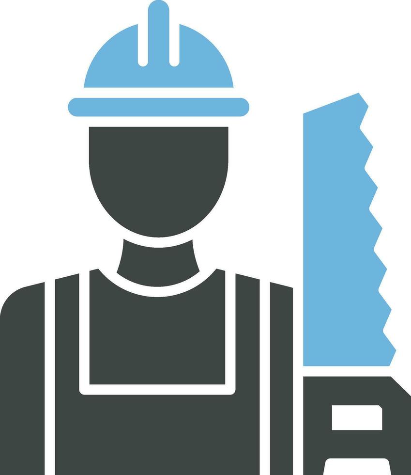 Carpenter icon vector image. Suitable for mobile apps, web apps and print media.