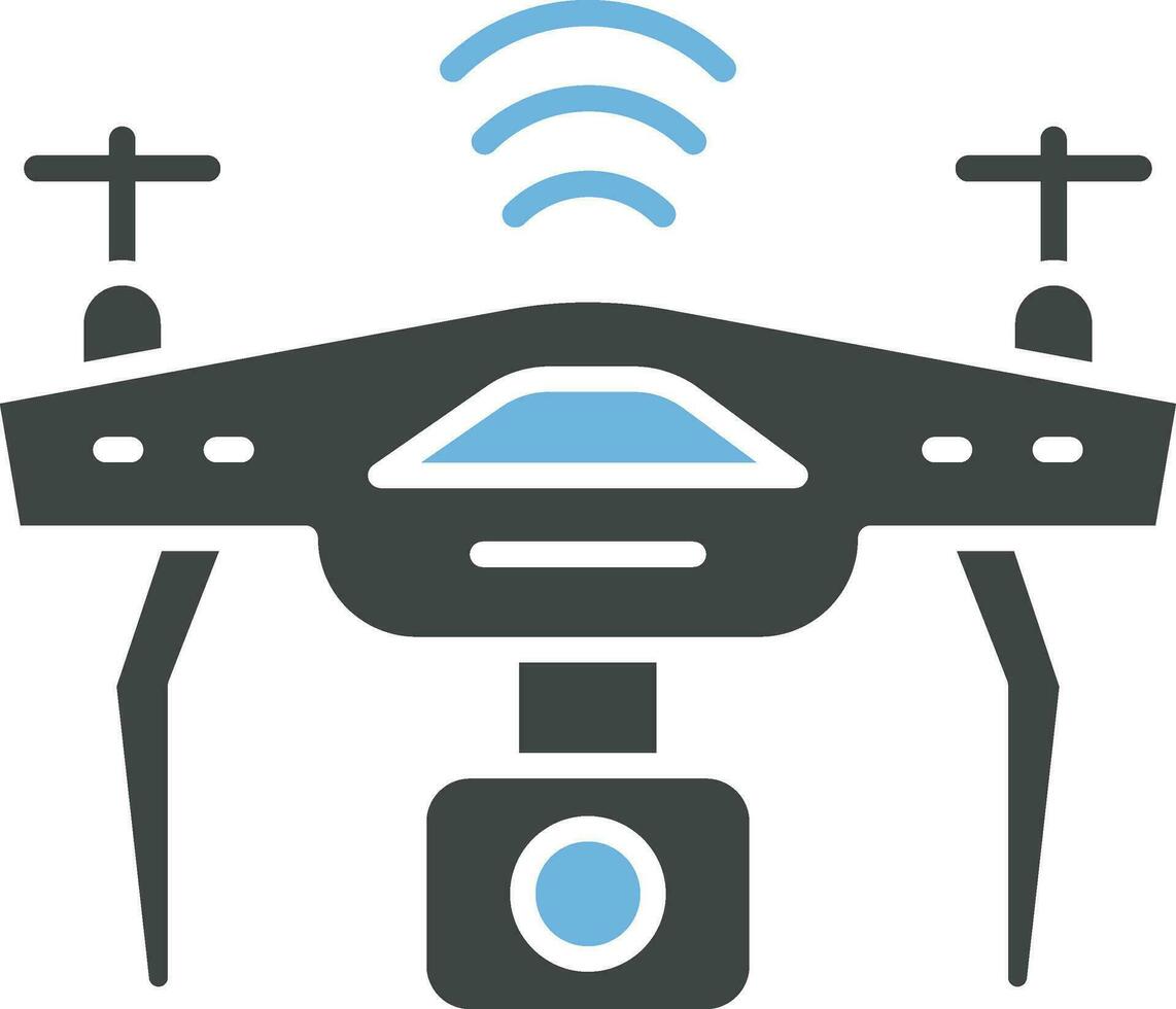 Drone icon vector image. Suitable for mobile apps, web apps and print media.