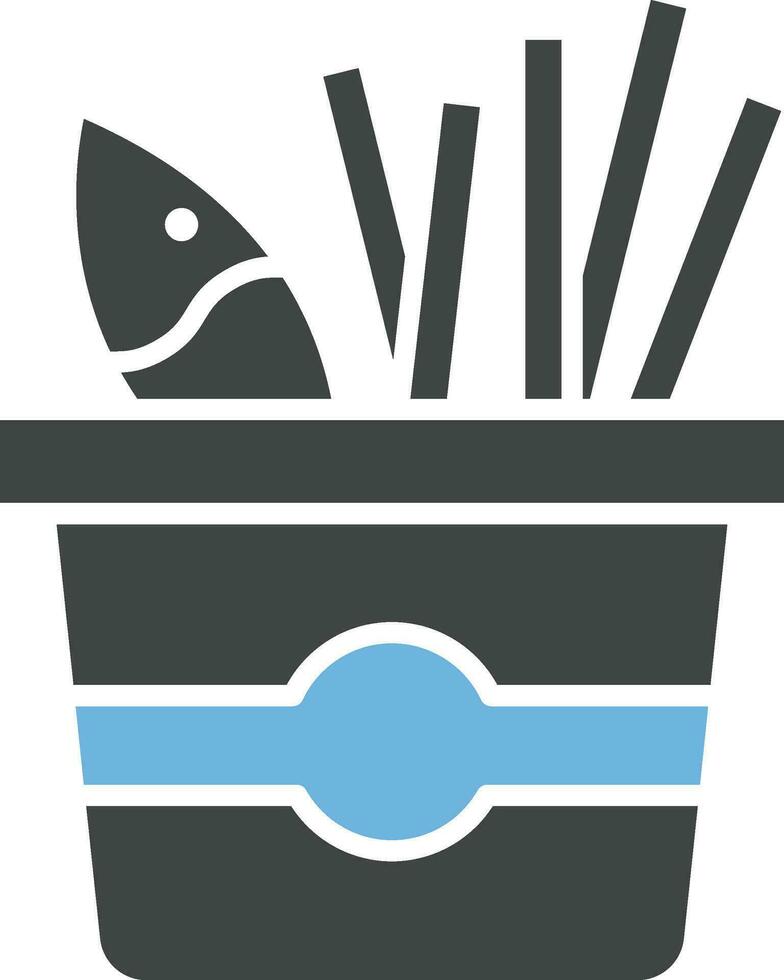 Fish And Chips icon vector image. Suitable for mobile apps, web apps and print media.