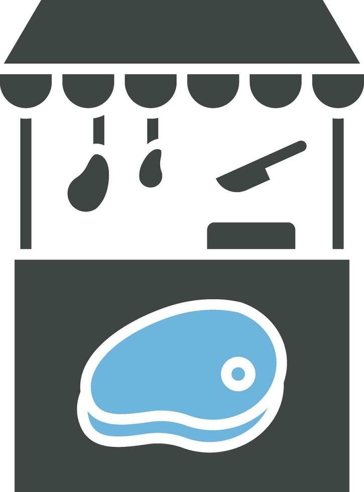 Meat Stall icon vector image. Suitable for mobile apps, web apps and print media.