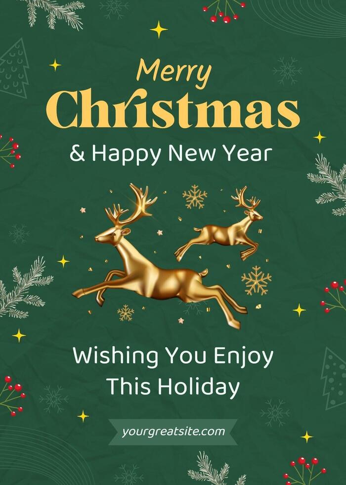 Seasonal Christmas Greeting Cards template