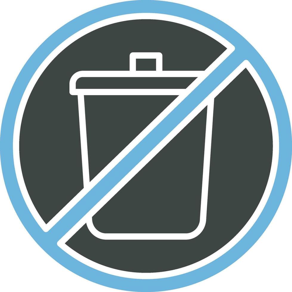 No Littering icon vector image. Suitable for mobile apps, web apps and print media.