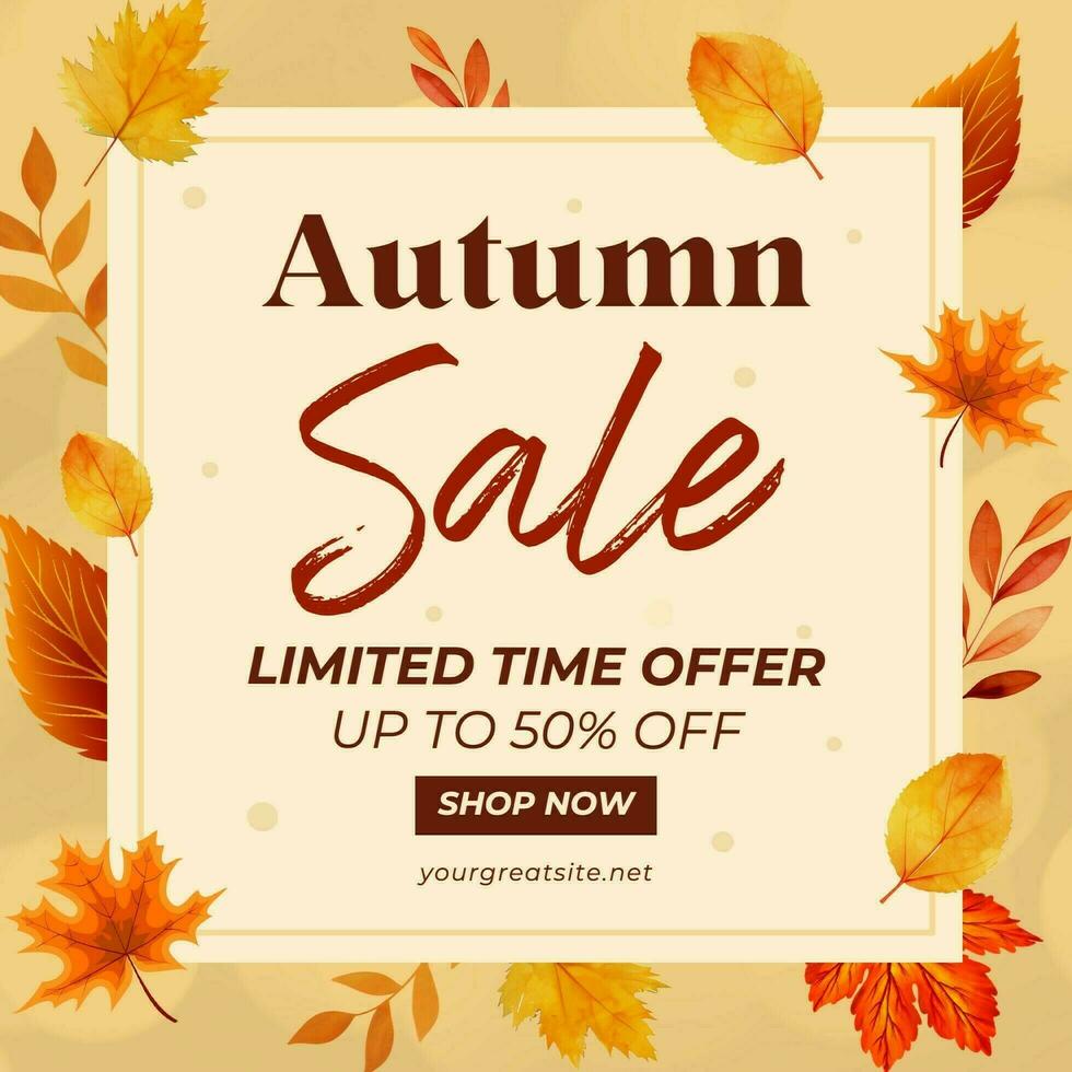 Seasonal Autumn Spesial Offer Instagram Post template