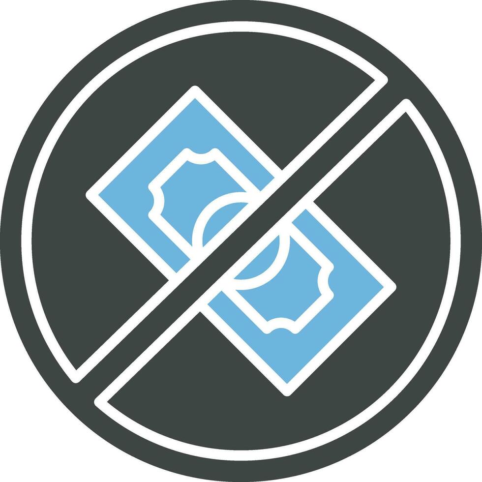 No Money icon vector image. Suitable for mobile apps, web apps and print media.
