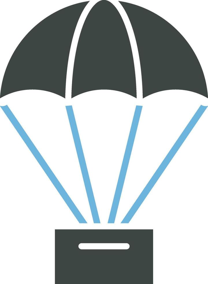 Parachute icon vector image. Suitable for mobile apps, web apps and print media.