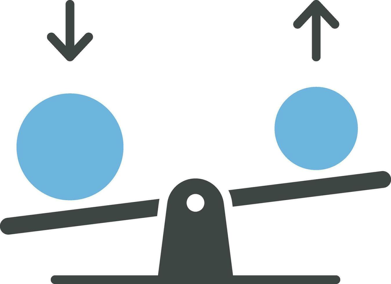 Seesaw icon vector image. Suitable for mobile apps, web apps and print media.