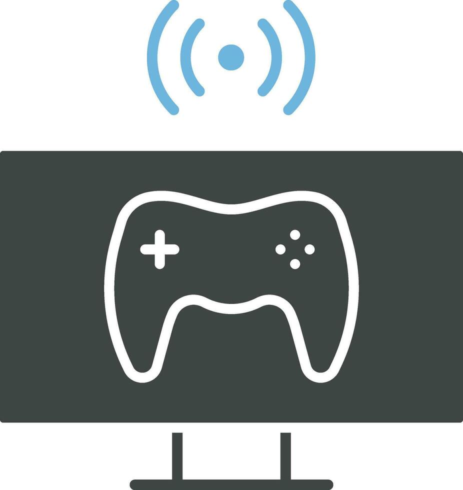 Streaming icon vector image. Suitable for mobile apps, web apps and print media.