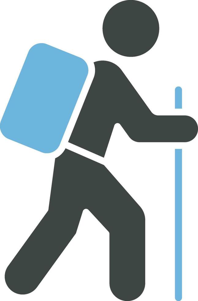 Trekking icon vector image. Suitable for mobile apps, web apps and print media.